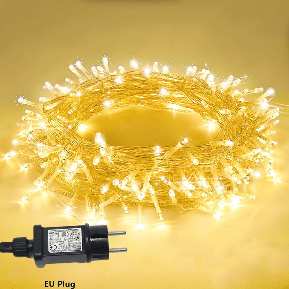 Led Fairy String Lights - 31V安全低電圧LEDホリデーストリングライト ウォームホワイト 50m、100m フェアリーライト ガーデン、庭、結婚式、クリスマス、家の装飾用