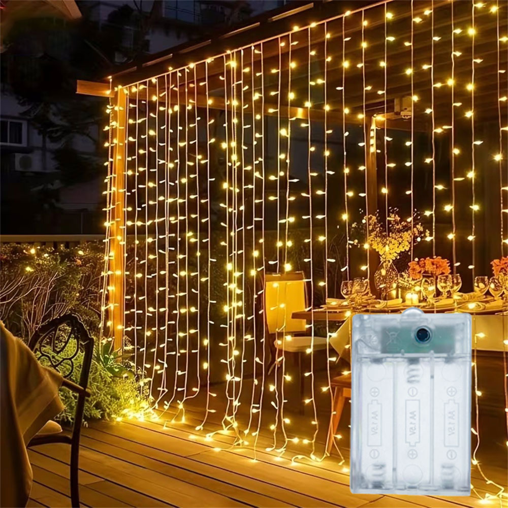 3/6m カーテンLEDストリングライト バッテリー式ガーラ - Led Fairy String Lights のレビューと価格