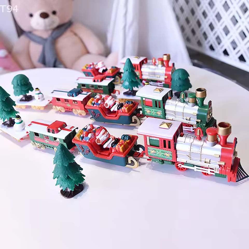 リアルなクリスマス電気列車セット。組み立てが簡単で、お子様へ - Christmas Tree Artificial のレビューと価格