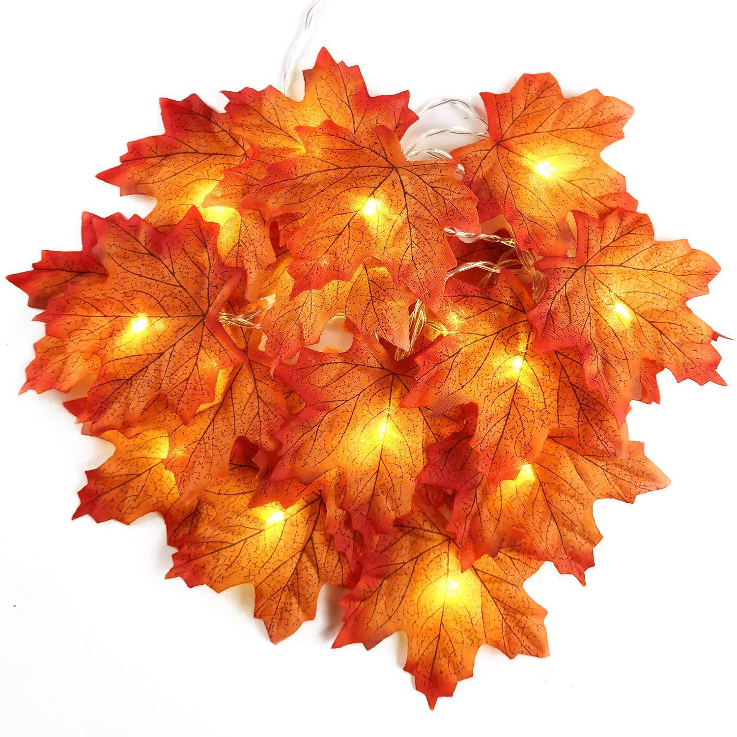 2/3/6メートル人工カエデの葉の葉ledライトストリングラ - Led Fairy String Lights のレビューと価格