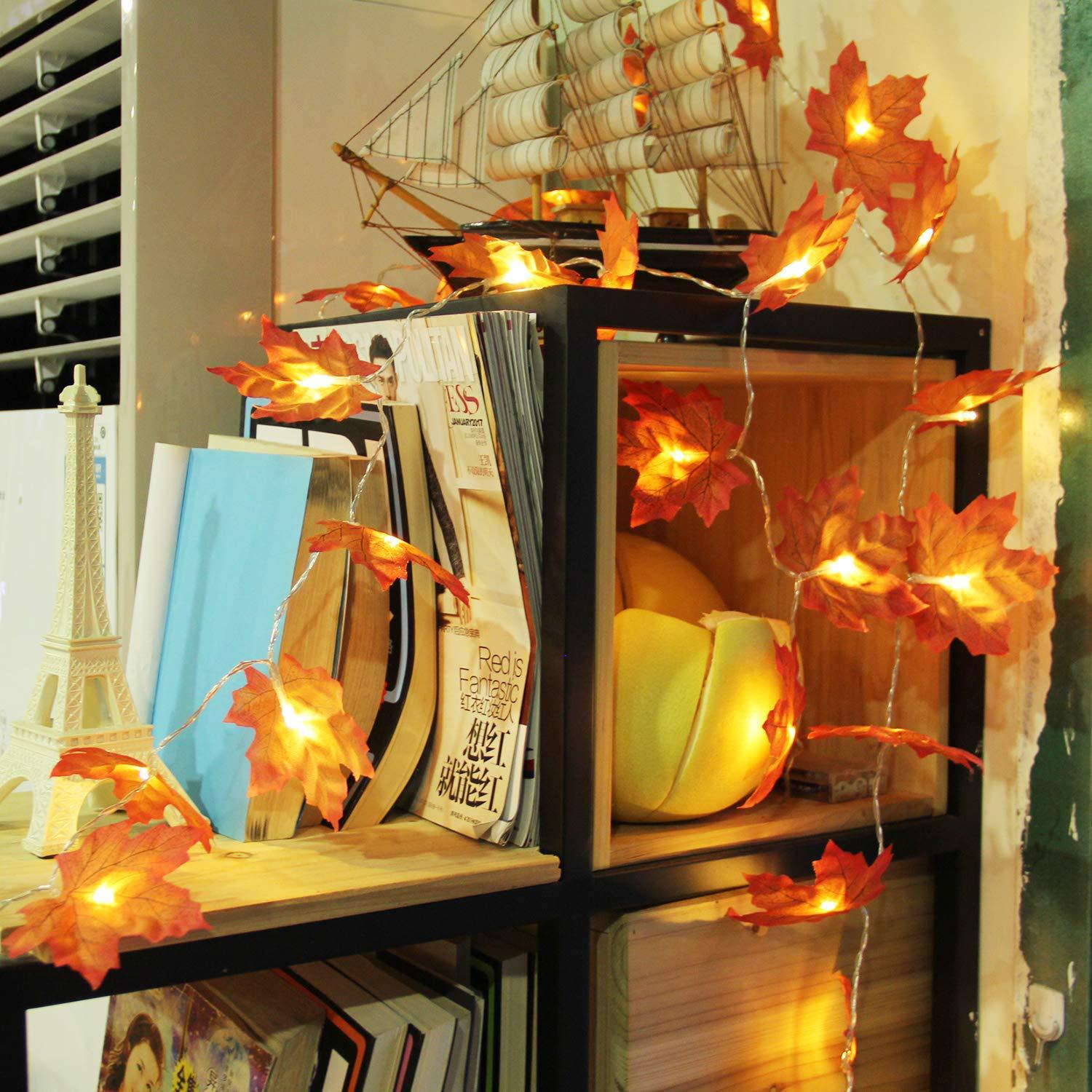2/3/6メートル人工カエデの葉の葉ledライトストリングラ - Led Fairy String Lights のレビューと価格