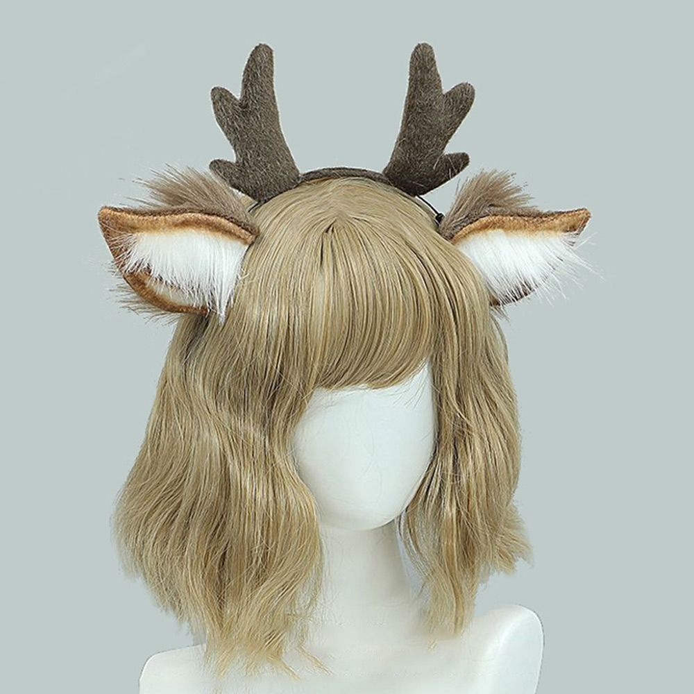 ロリータ鹿耳トナカイの角ヘッドバンドかわいいパーティーかぶと - Reindeer Antlers Headband のレビューと価格