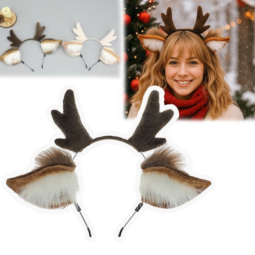 ロリータ鹿耳トナカイの角ヘッドバンドかわいいパーティーかぶと - Reindeer Antlers Headband のレビューと価格