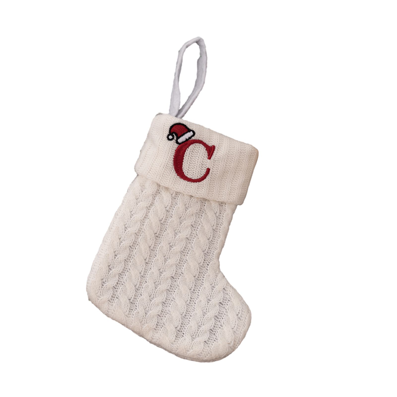 吊り下げロープ付きクリスマスストッキング子供用キャンディバッ - Christmas Stocking Hanging のレビューと価格