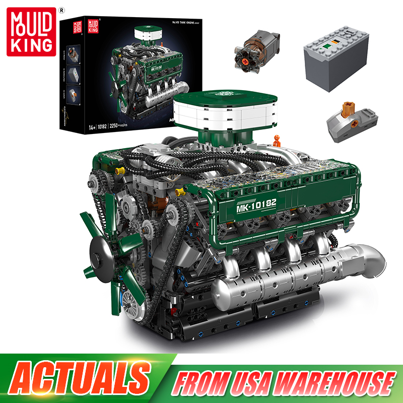 モールドキング 10182 テクニカルエンジントイズ 電動V - Lego Set Technic のレビューと価格