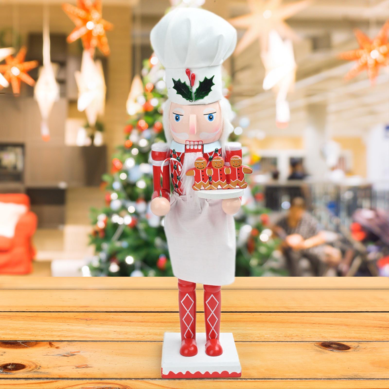 クリスマス・ナッツクラッカーの木製置物、インテリア装飾、ホリ - Nutcracker Figurine のレビューと価格