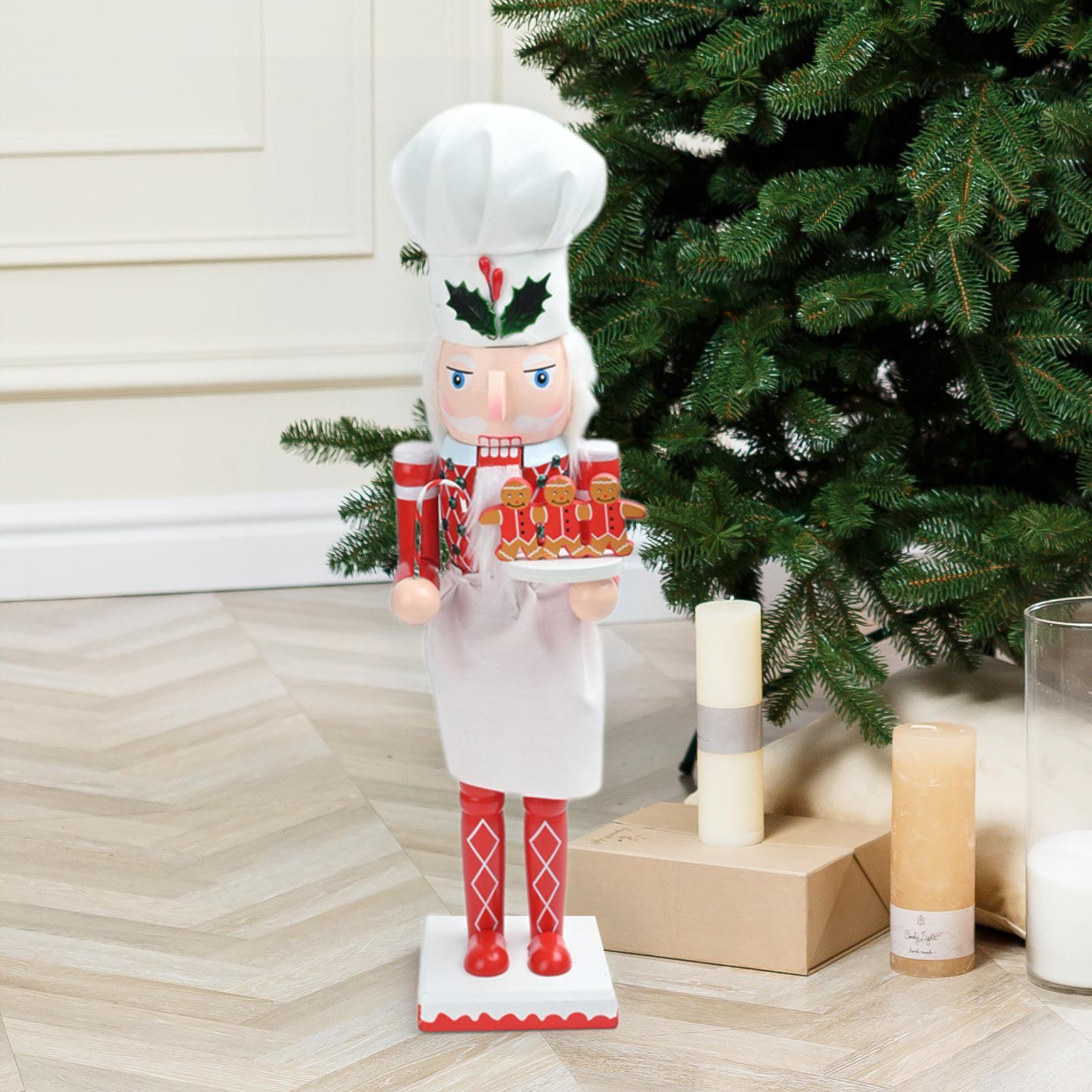 クリスマス・ナッツクラッカーの木製置物、インテリア装飾、ホリ - Nutcracker Figurine のレビューと価格
